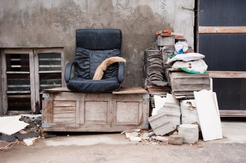 Professional team performing office clearance in South East London