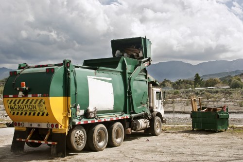 Scheduled rubbish collection in a residential area