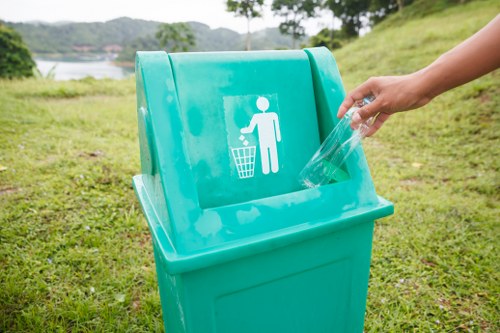 Recycling bins and materials in South East London